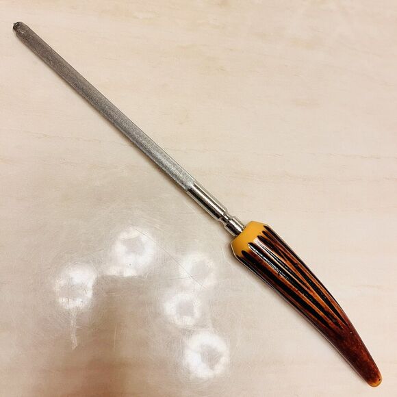 VTG Olde English Cutlery & Sheffield England Steak Knife Set of 6 w/ Sharpener - Picture 5 of 8